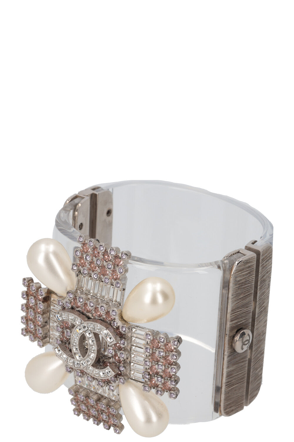 CHANEL CC Cuff Crystal Pearl