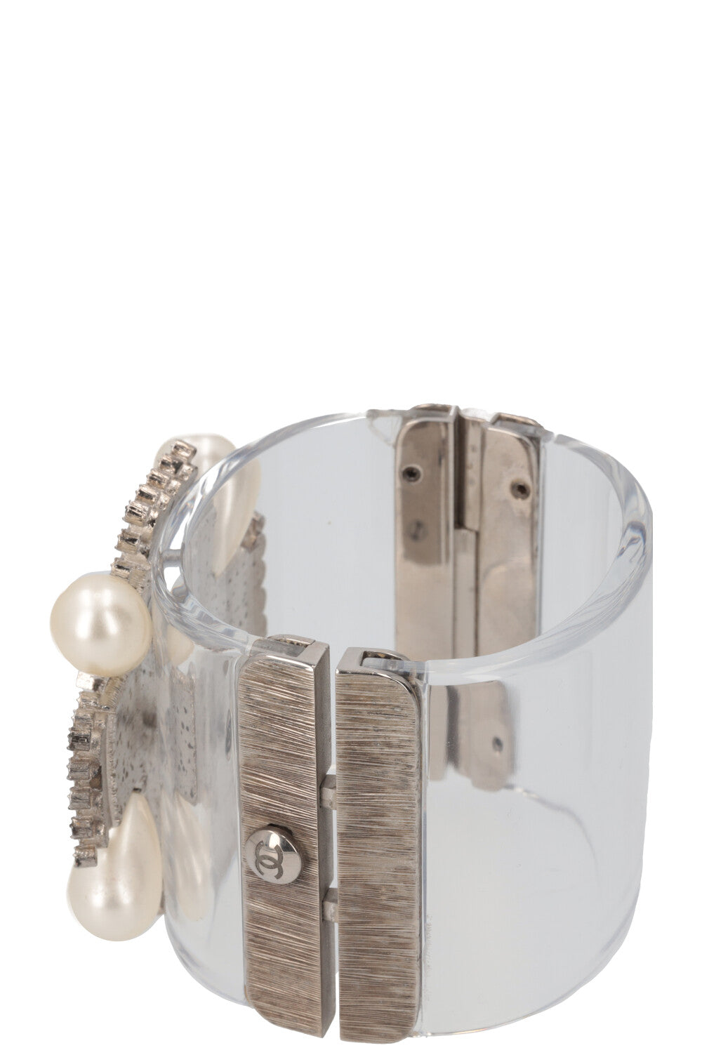 CHANEL CC Cuff Crystal Pearl