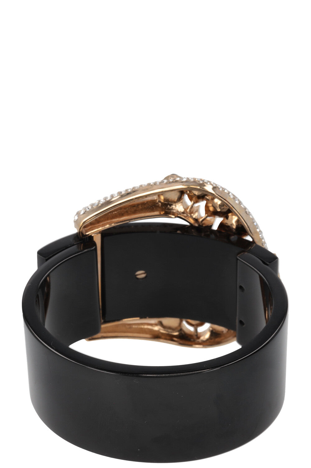 CHANEL CC Buckle Bracelet Crystal Black