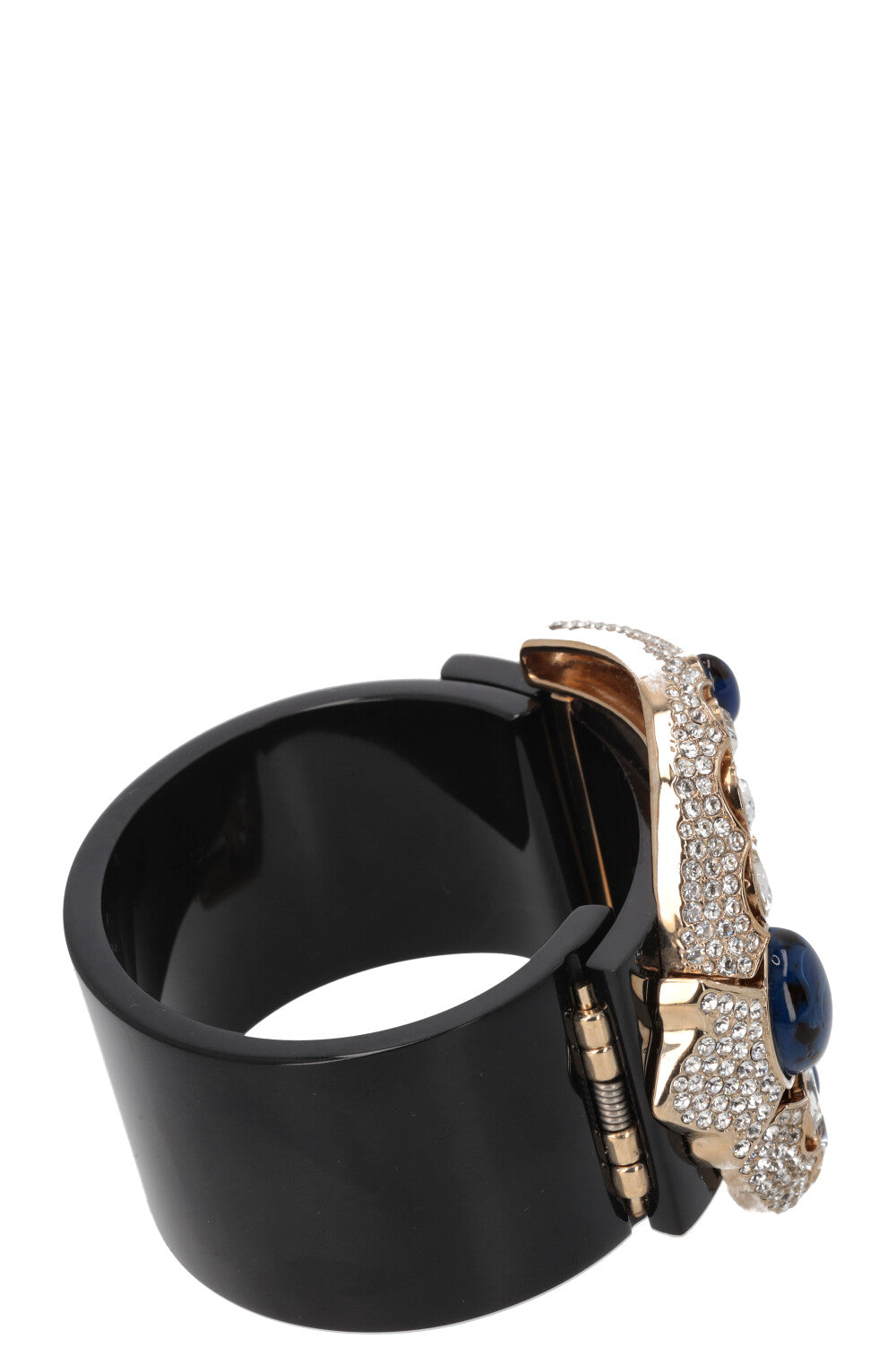 CHANEL CC Buckle Bracelet Crystal Black