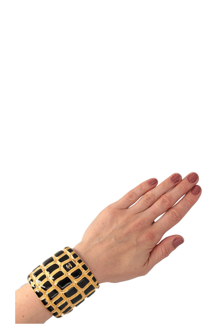 CHANEL Egypt Cuff Black Gold