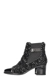 CHANEL 2019 CC Sequin Chelsea Boots Black