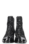 CHANEL 2019 CC Sequin Chelsea Boots Black