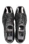 CHANEL 2019 CC Sequin Chelsea Boots Black