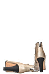CHANEL 2018 Ankle Boots Cut Out Gold Pearl