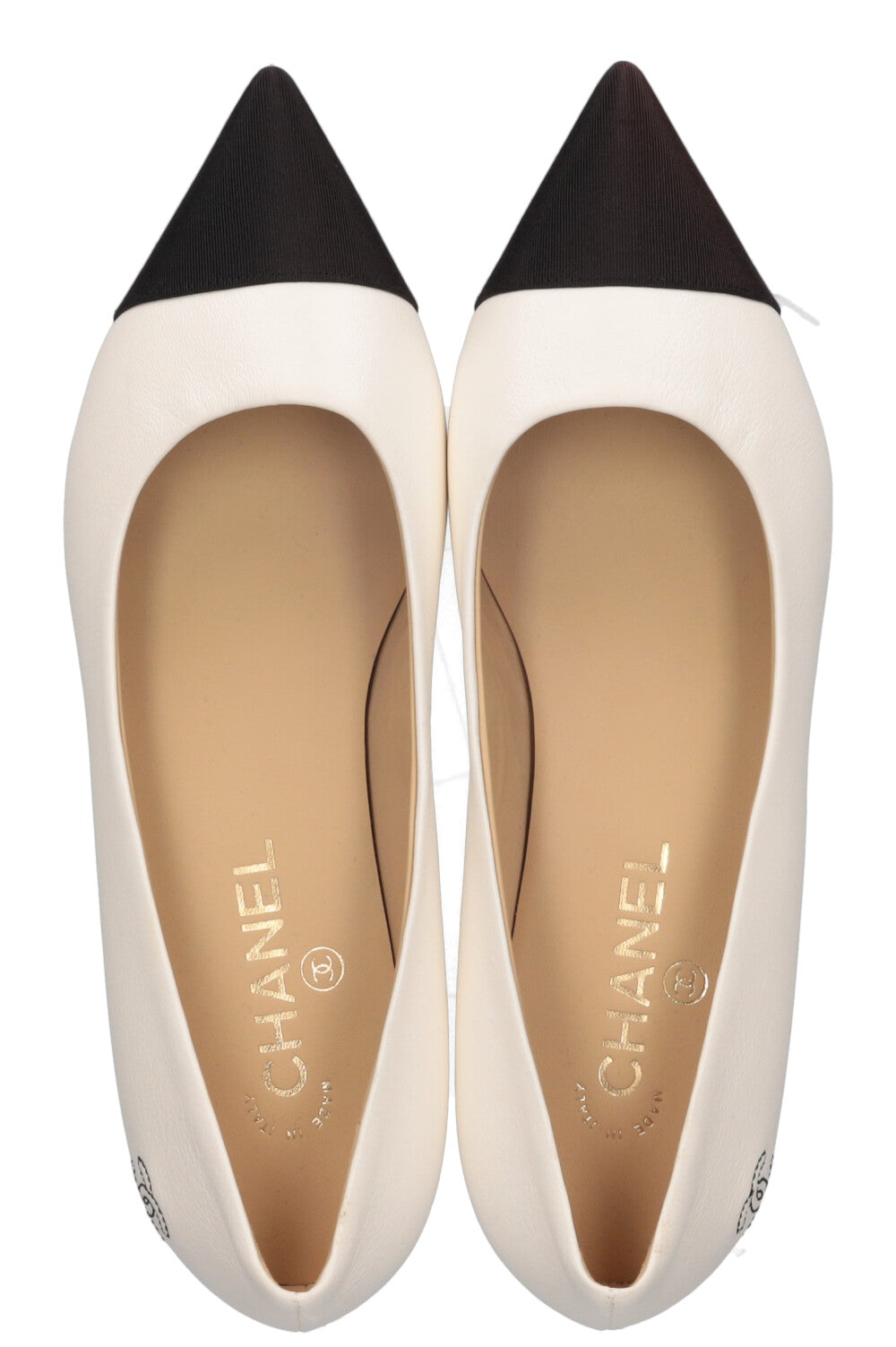 CHANEL Flats White