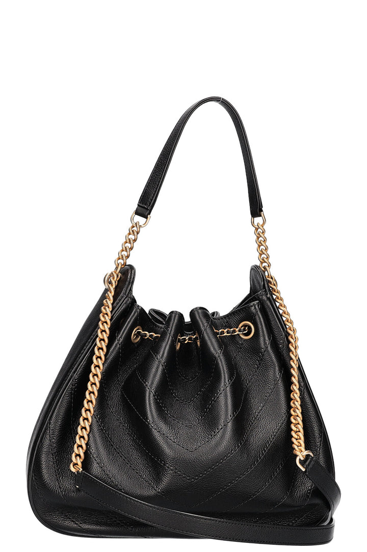 CHANEL Paris Rome Chevron Chain Bag Black