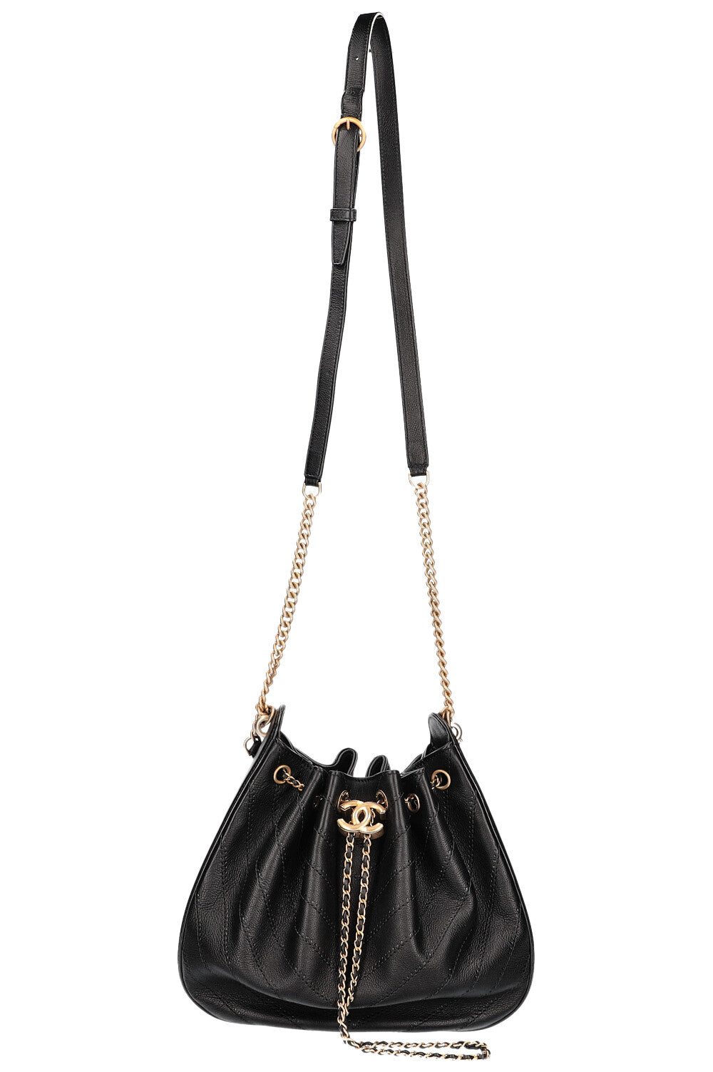 CHANEL Paris Rome Sac à chaîne Chevron Noir