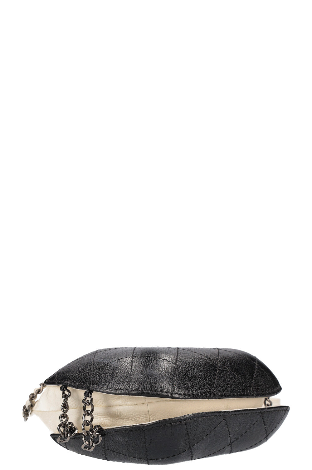 CHANEL Small Gabrielle Bucket Bag Black White