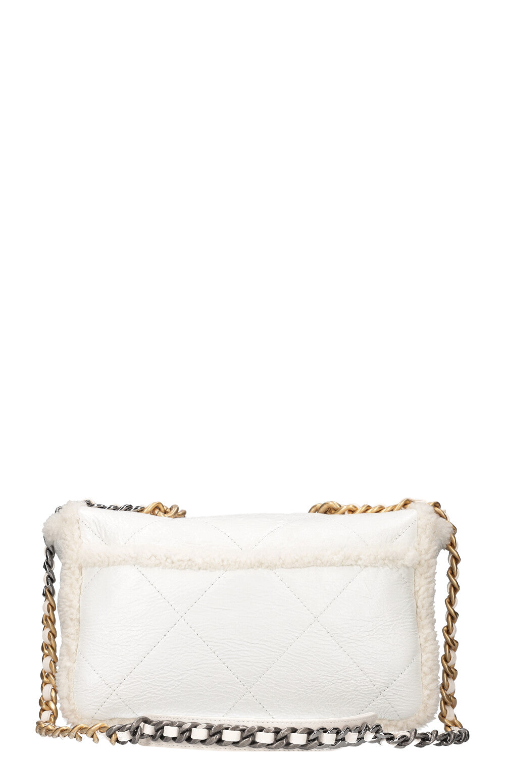 CHANEL 19 Bag White Shearling