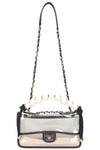 CHANEL Sand By The Sea Pearl Flap Bag PVC Black