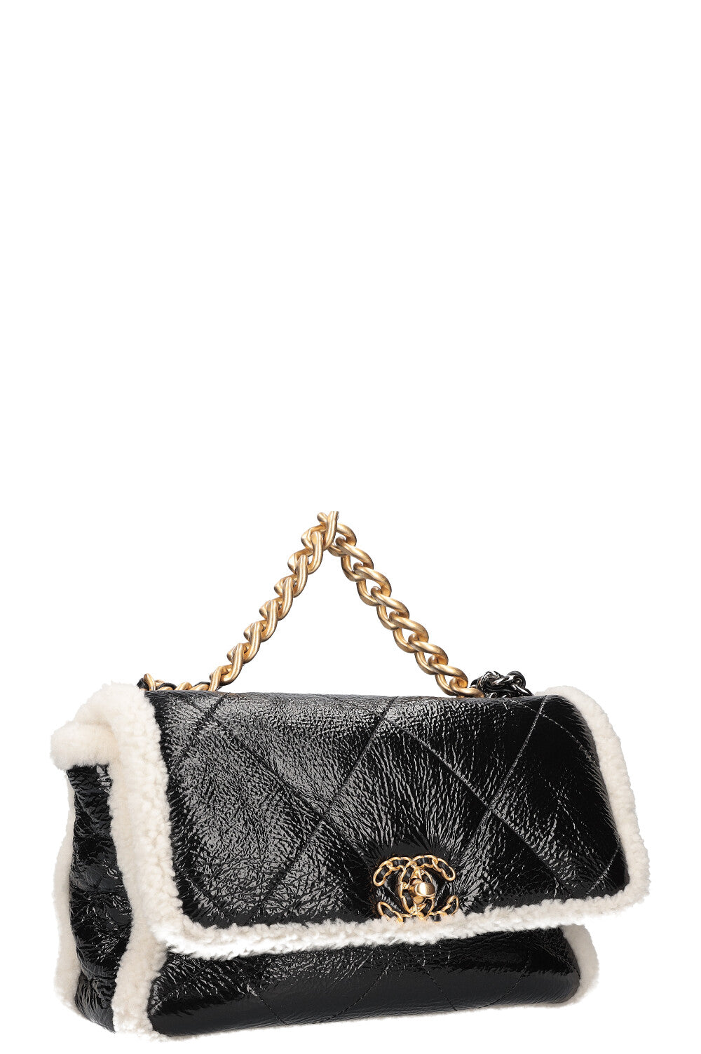 Chanel 19 Leather Handbag Chanel 19 Flap Bag Medium Black 30 Series