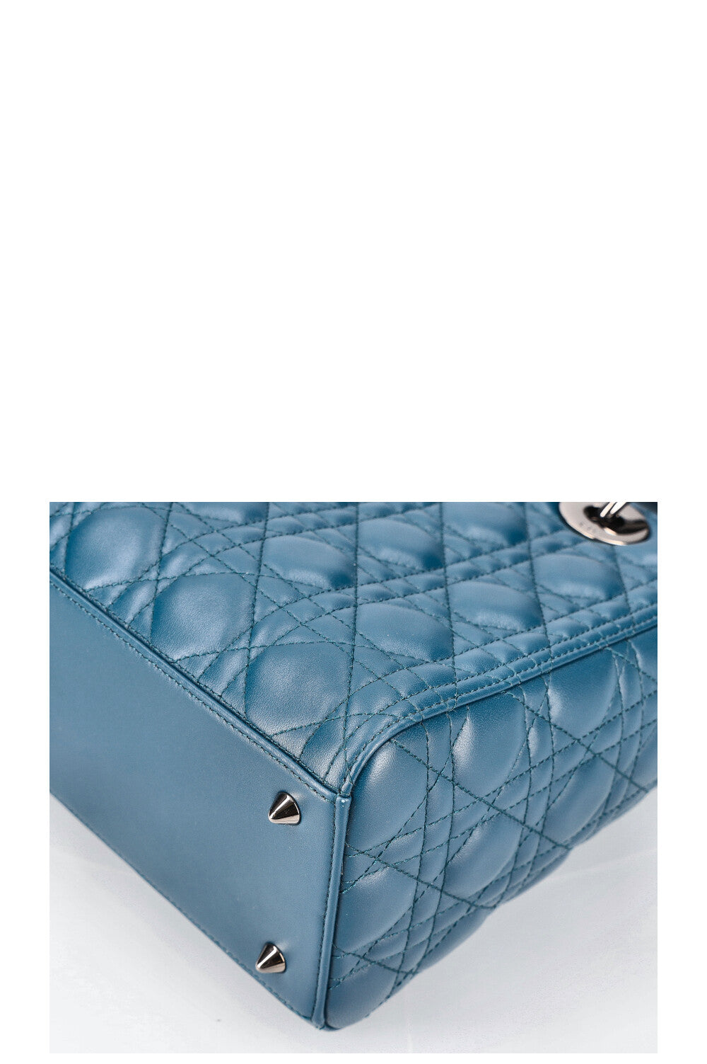 CHRISTIAN DIOR Lady Dior Bag Medium Blue