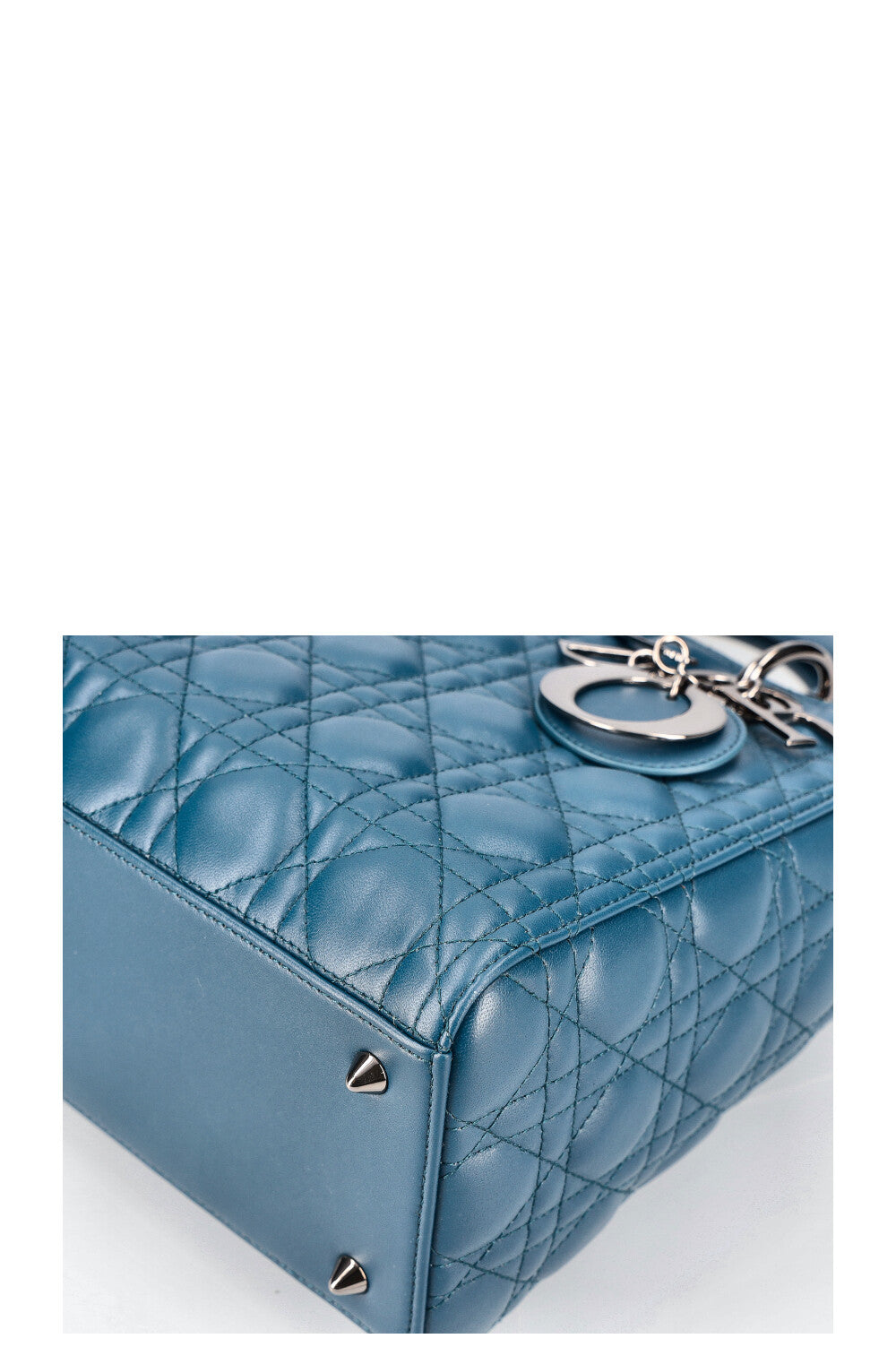 CHRISTIAN DIOR Lady Dior Bag Medium Blue