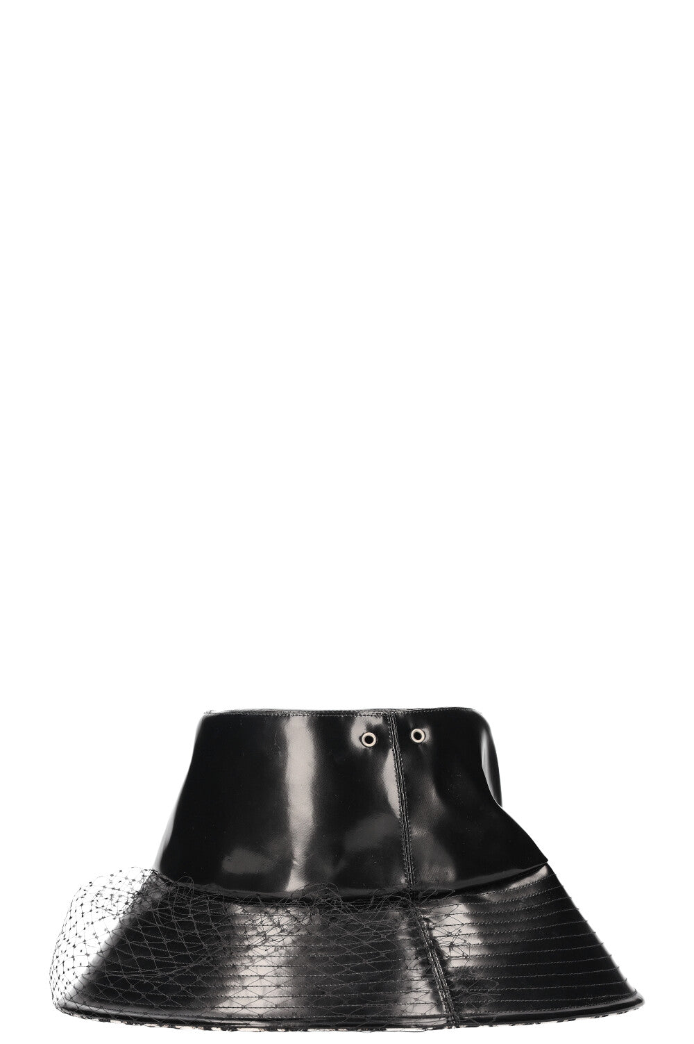 Christian Dior Teddy-D Large Brim Bucket Hat with Veil CHRISTIAN DIOR navy blue TEDDY-D LARGE BRIM VEIL BUCKET Hat  main image 2