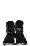 CHANEL Boots Velvet Black