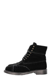 CHANEL Boots Velvet Black