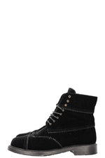 CHANEL Boots Velvet Black