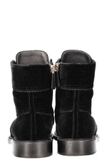 CHANEL Boots Velvet Black