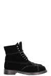 CHANEL Boots Velvet Black