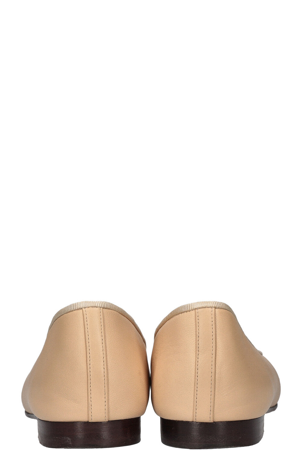 CHANEL Classic Ballet Flat Beige Black