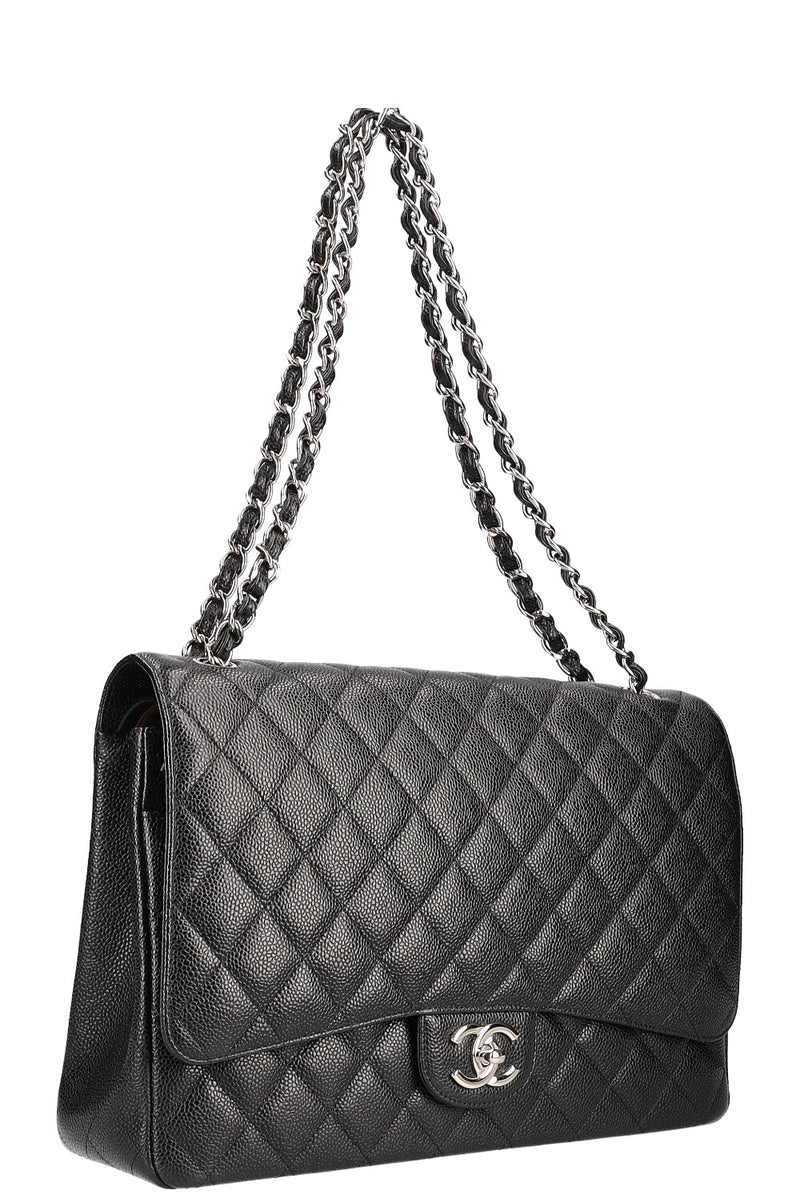 CHANEL Double Flap Bag Maxi Black
