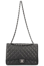 CHANEL Double Flap Bag Maxi Large Black
