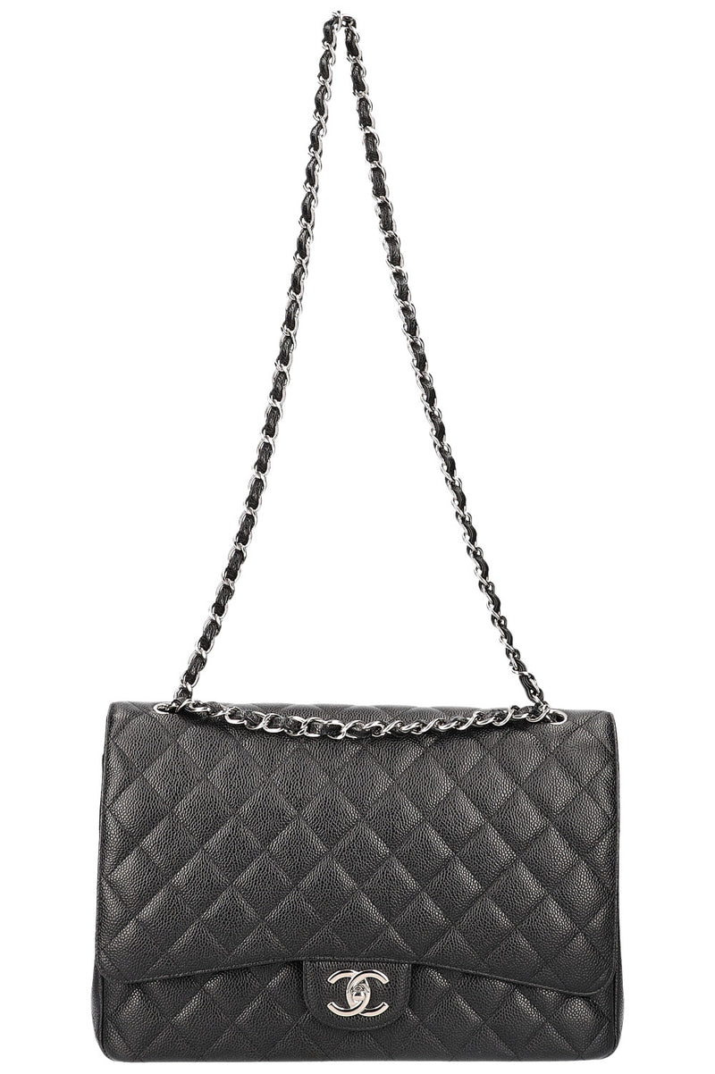 CHANEL Double Flap Bag Maxi Large Black