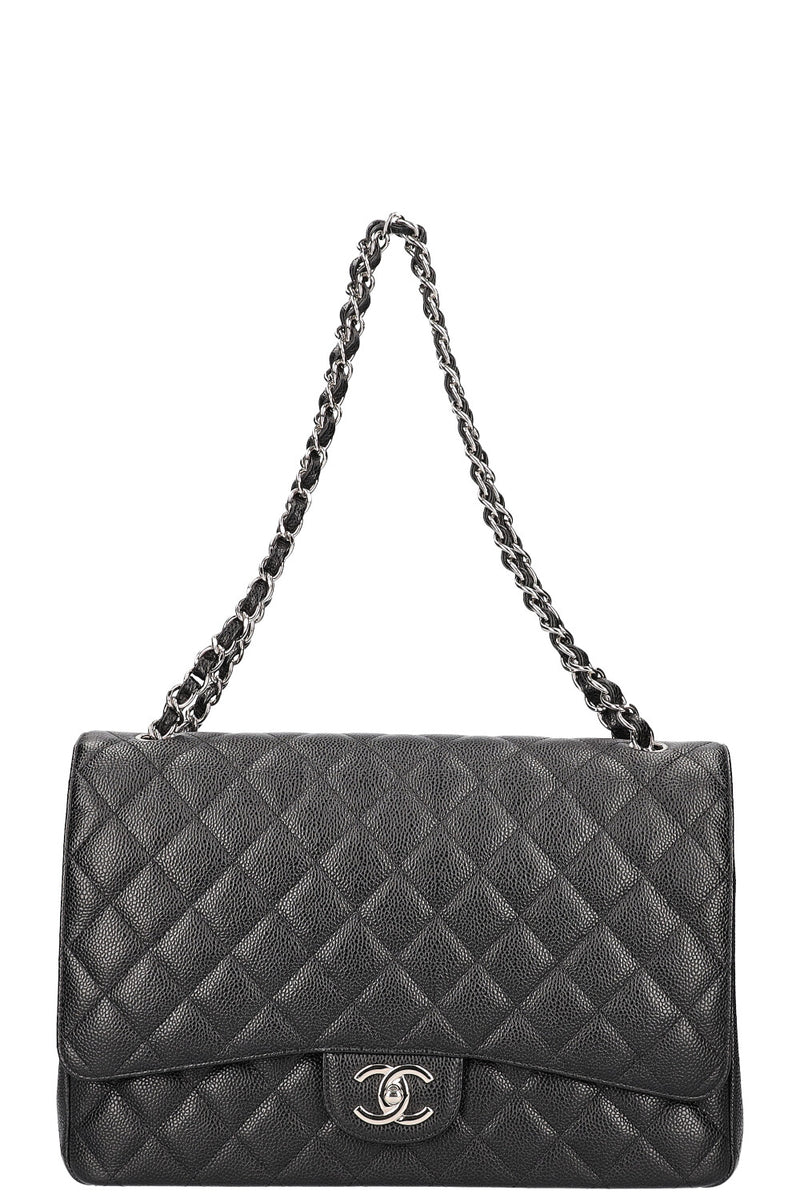 CHANEL Double Flap Bag Maxi Black