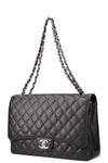 CHANEL Double Flap Bag Maxi Black