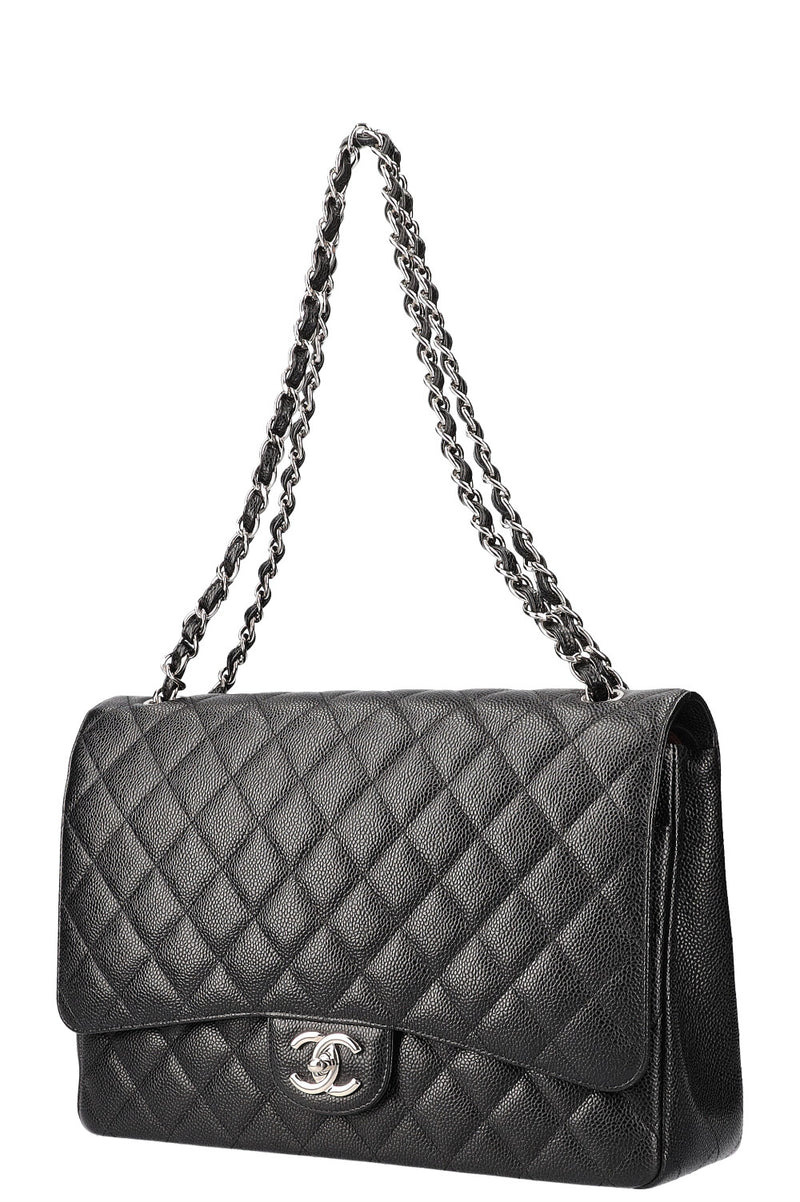 CHANEL Double Flap Bag Maxi Black