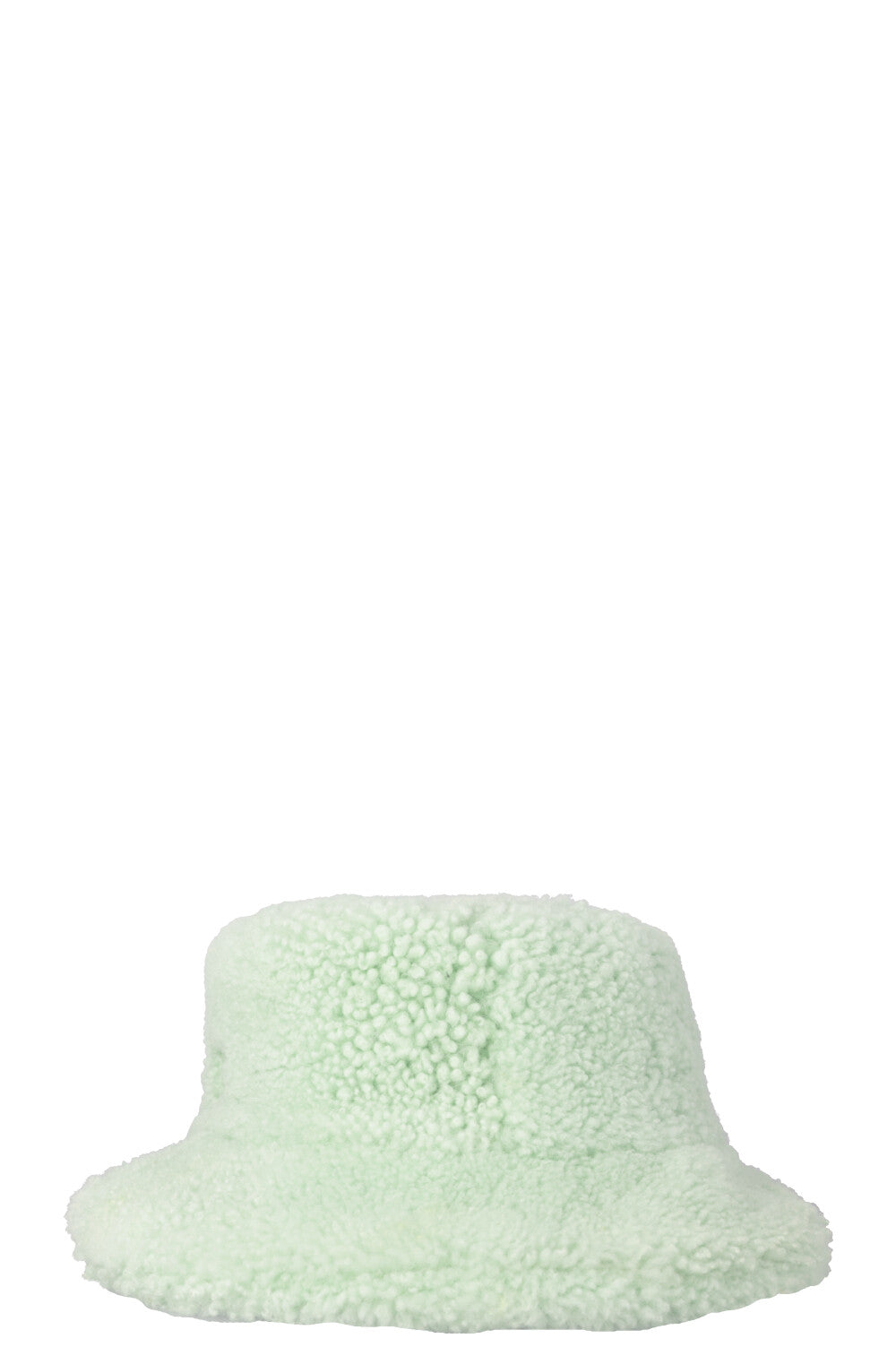 MIU MIU Logo Shearling Bucket Hat Mint