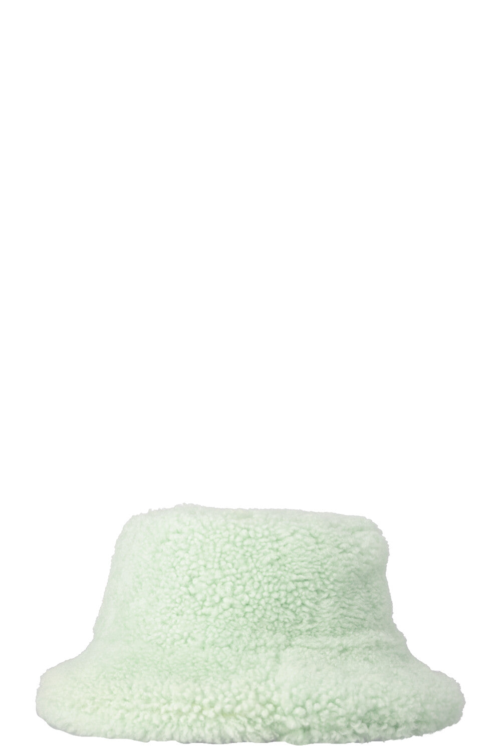 MIU MIU Logo Shearling Bucket Hat Mint