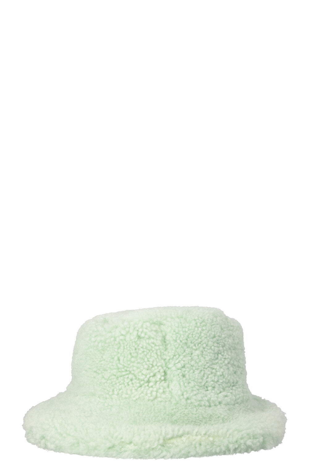 MIU MIU Logo Shearling Bucket Hat Mint