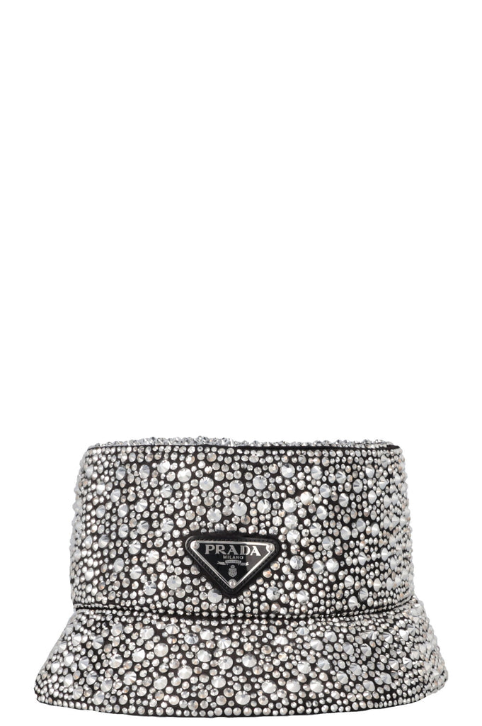 PRADA 2021 Logo Crystal Embellished Bucket Hat – REAWAKE