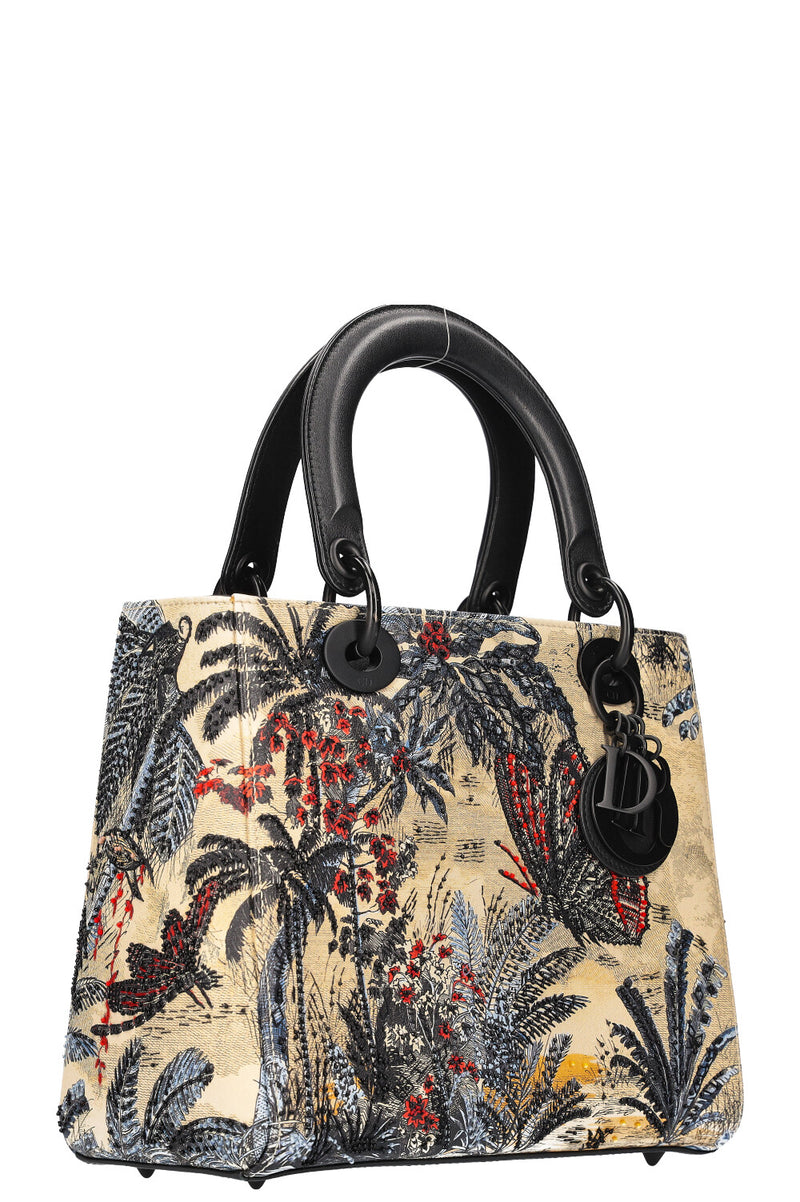 CHRISTIAN DIOR Lady Dior Bag Medium Multicolor