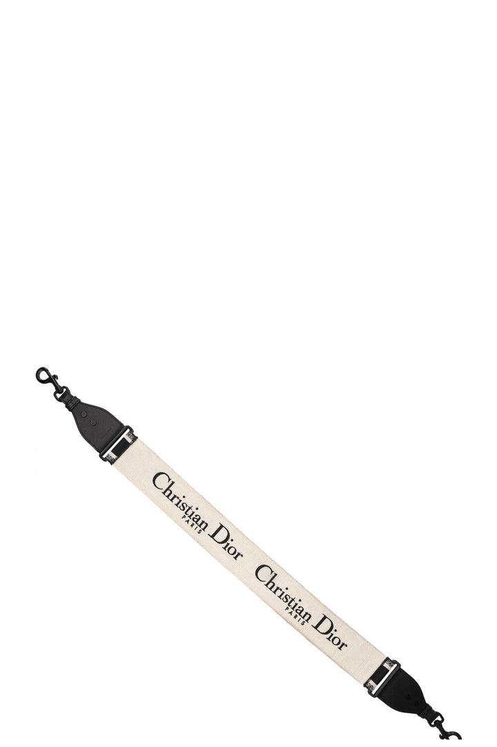 CHRISTIAN DIOR Shoulder Strap Black White