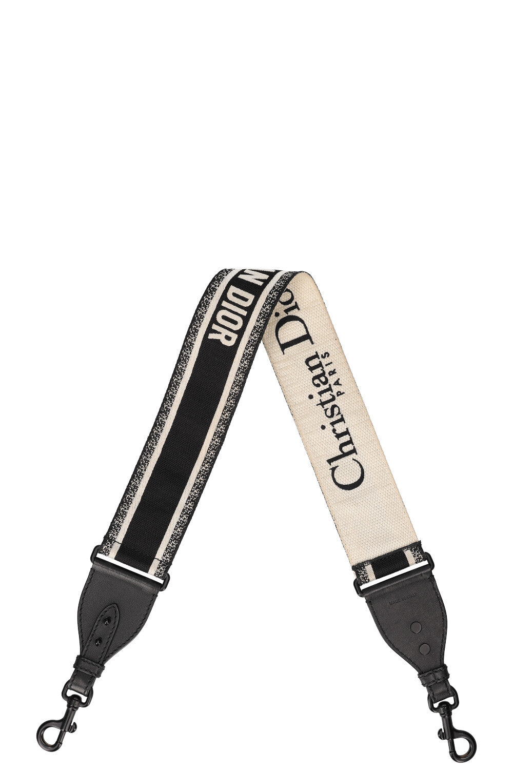 CHRISTIAN DIOR Shoulder Strap Black White