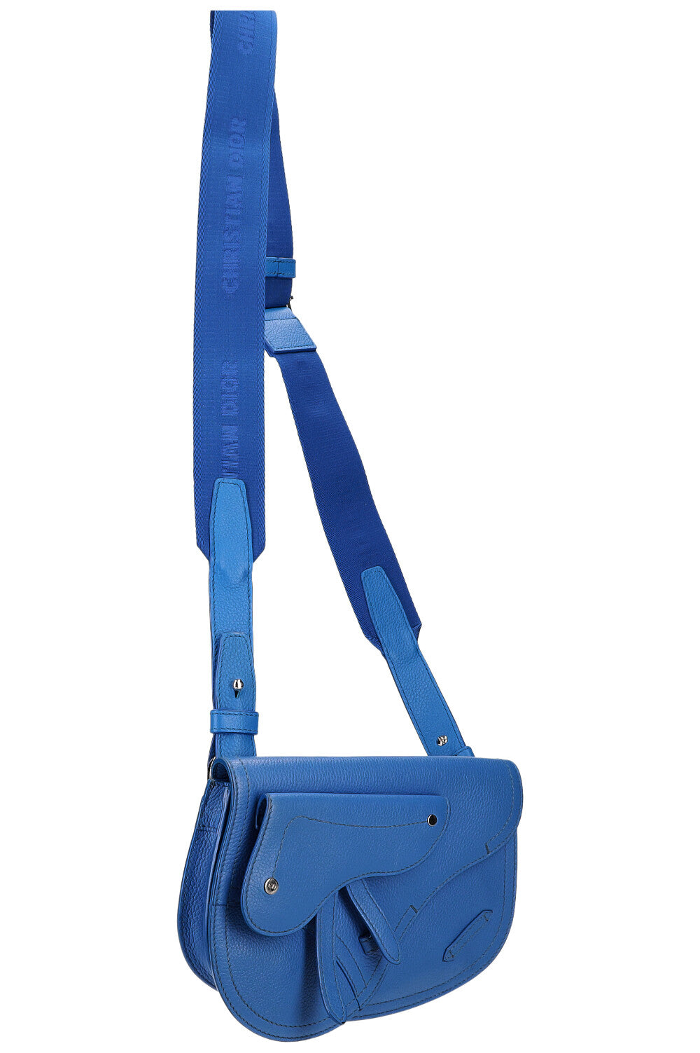 CHRISTIAN DIOR Saddle Messenger Pouch Leather Blue – REAWAKE