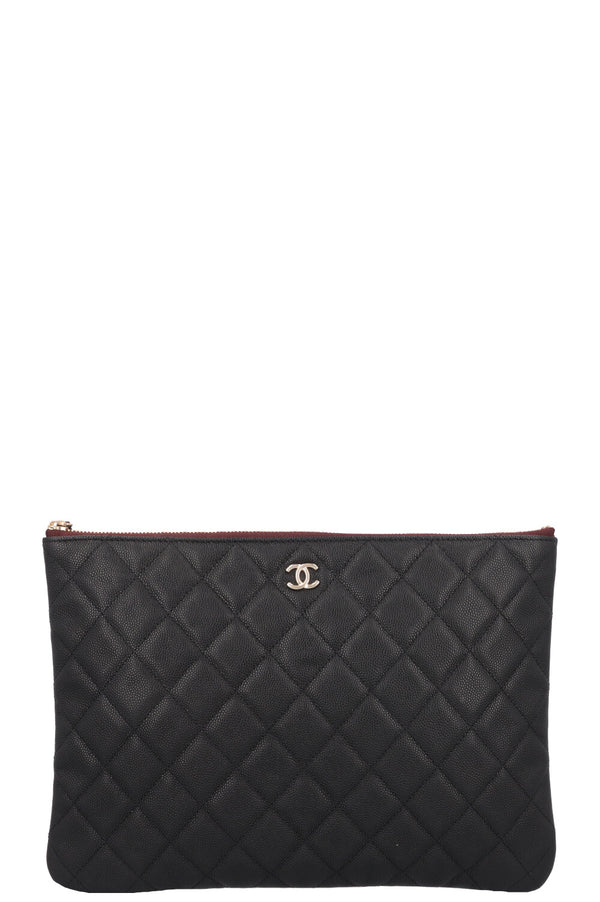 CHANEL Pochette Large Caviar Black