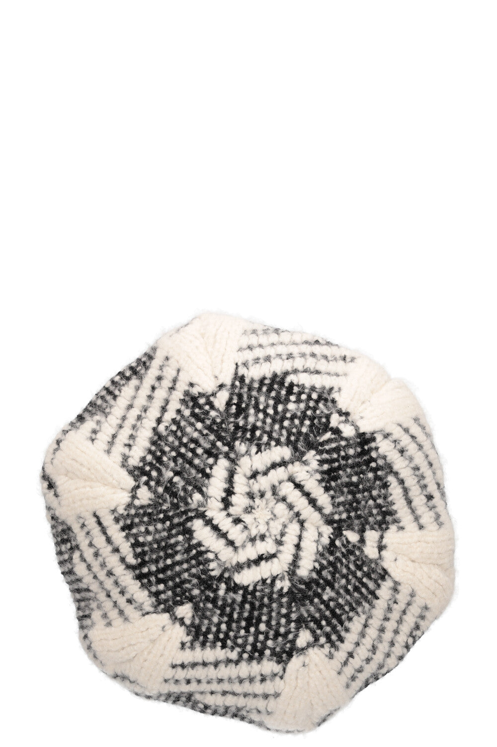 CHANEL Hat Cashmere Check Black White 2018