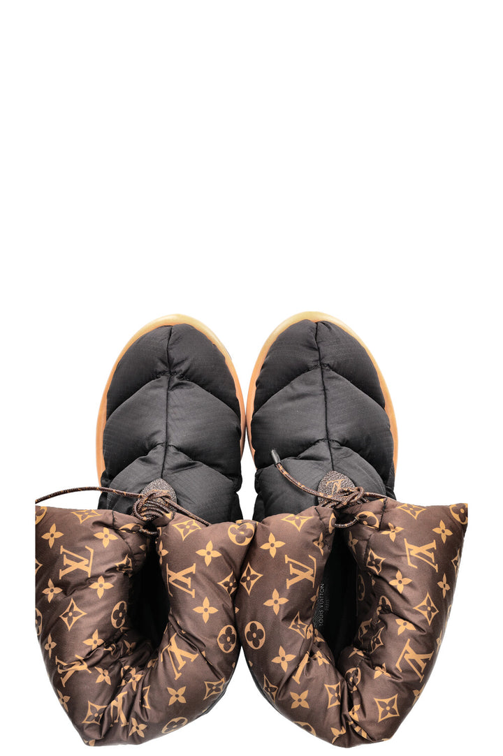 LOUIS VUITTON Pillow Comfort Ankle Boots Black & MNG