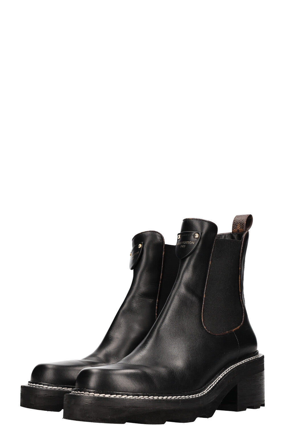 LOUIS VUITTON Beaubourg Ankle Boots Black