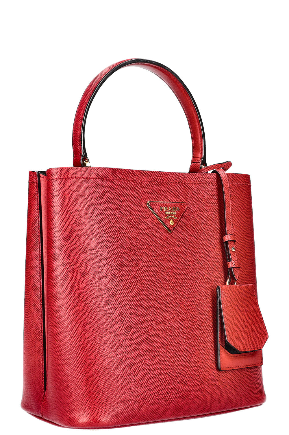 PRADA Panier Bag Saffiano Red – REAWAKE - Main Image