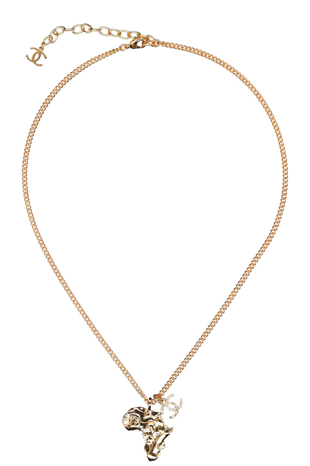 CHANEL Africa CC Necklace Gold