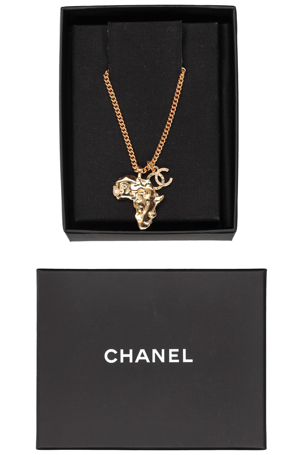 CHANEL Africa CC Necklace Gold