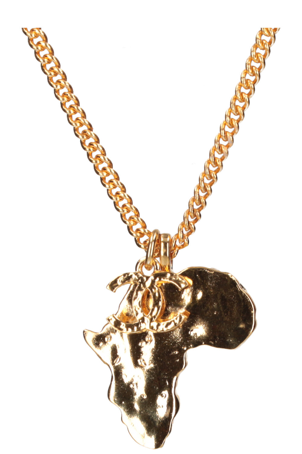 CHANEL Africa CC Necklace Gold