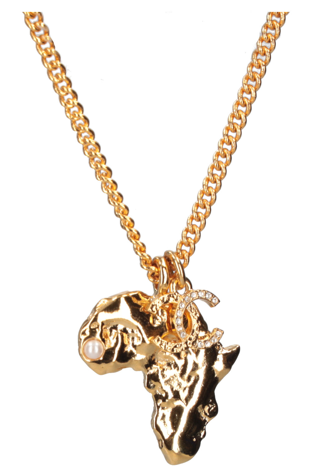 CHANEL Africa CC Necklace Gold