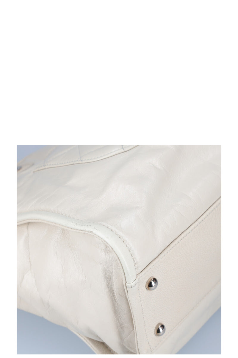 CHANEL Small Deauville Bag Leather Ivory
