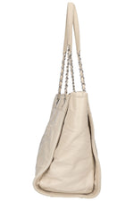 CHANEL Small Deauville Bag Leather Ivory
